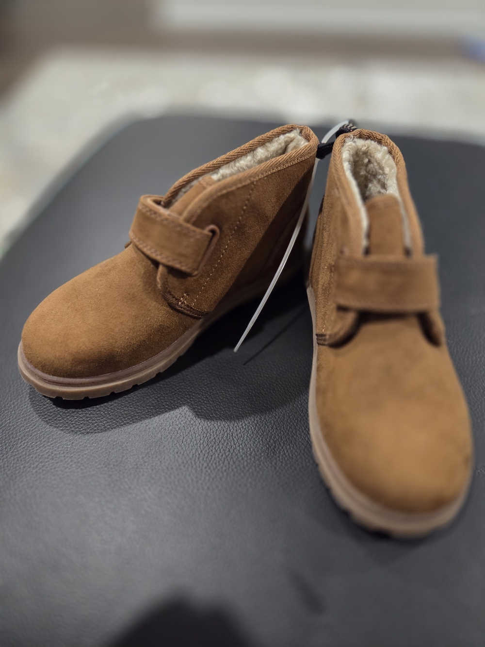 Cat & Jack Brown Suede-Look Kids Ankle Booties